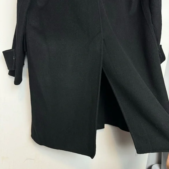 NWT Massimo Dutti Black Double Breasted Pocket Wool Blend Jacket Coat Sz Small - Picture 15 of 16